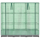 højbed med drivhusovertræk 120x40x123 cm rattan-look