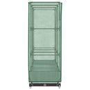 højbed med drivhusovertræk 120x40x123 cm rattan-look
