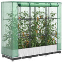 højbed med drivhusovertræk 120x40x123 cm rattan-look