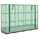 højbed med drivhusovertræk 160x40x123 cm rattan-look