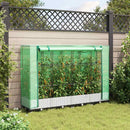 højbed med drivhusovertræk 160x40x123 cm rattan-look