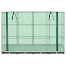 højbed med drivhusovertræk 160x40x123 cm rattan-look