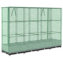højbed med drivhusovertræk 160x40x123 cm rattan-look