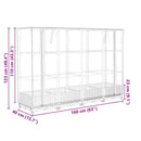 højbed med drivhusovertræk 160x40x123 cm rattan-look
