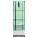 højbed med drivhusovertræk 40x40x139 cm rattan-look