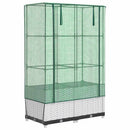 højbed med drivhusovertræk 80x40x138 cm rattan-look