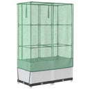 højbed med drivhusovertræk 80x40x138 cm rattan-look
