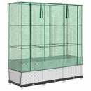 højbed med drivhusovertræk 120x40x138 cm rattan-look