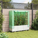 højbed med drivhusovertræk 120x40x138 cm rattan-look