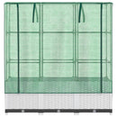 højbed med drivhusovertræk 120x40x138 cm rattan-look