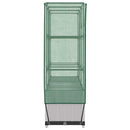 højbed med drivhusovertræk 120x40x138 cm rattan-look