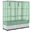 højbed med drivhusovertræk 120x40x138 cm rattan-look
