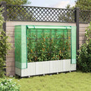 højbed med drivhusovertræk 160x40x138 cm rattan-look
