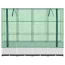 højbed med drivhusovertræk 160x40x138 cm rattan-look