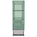 højbed med drivhusovertræk 160x40x138 cm rattan-look