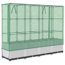højbed med drivhusovertræk 160x40x138 cm rattan-look