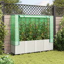 højbed med drivhusovertræk 160x40x153 cm rattan-look