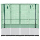 højbed med drivhusovertræk 160x40x153 cm rattan-look