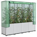 højbed med drivhusovertræk 160x40x153 cm rattan-look