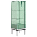 højbed med drivhusovertræk 40x40x140 cm rattan-look