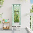højbed med drivhusovertræk 40x40x140 cm rattan-look
