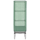 højbed med drivhusovertræk 40x40x140 cm rattan-look