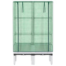 højbed med drivhusovertræk 80x40x140 cm rattan-look