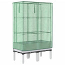 højbed med drivhusovertræk 80x40x140 cm rattan-look