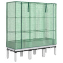 højbed med drivhusovertræk 120x40x140 cm rattan-look