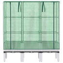 højbed med drivhusovertræk 120x40x140 cm rattan-look