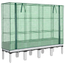 højbed med drivhusovertræk 160x40x140 cm rattan-look