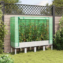 højbed med drivhusovertræk 160x40x140 cm rattan-look