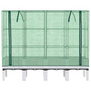 højbed med drivhusovertræk 160x40x140 cm rattan-look