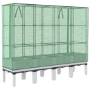 højbed med drivhusovertræk 160x40x140 cm rattan-look