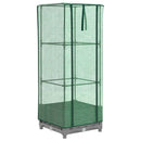 højbed med drivhusovertræk 40x40x123 cm rattan-look