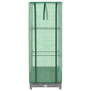 højbed med drivhusovertræk 40x40x123 cm rattan-look