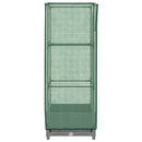 højbed med drivhusovertræk 40x40x123 cm rattan-look