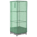 højbed med drivhusovertræk 40x40x123 cm rattan-look