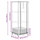 højbed med drivhusovertræk 40x40x123 cm rattan-look