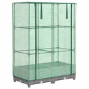 højbed med drivhusovertræk 80x40x123 cm rattan-look
