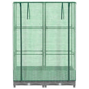 højbed med drivhusovertræk 80x40x123 cm rattan-look