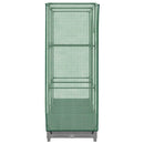 højbed med drivhusovertræk 80x40x123 cm rattan-look