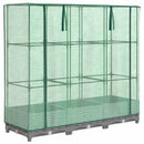 højbed med drivhusovertræk 120x40x123 cm rattan-look