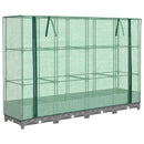 højbed med drivhusovertræk 160x40x123 cm rattan-look