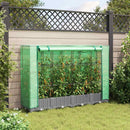 højbed med drivhusovertræk 160x40x123 cm rattan-look