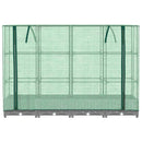 højbed med drivhusovertræk 160x40x123 cm rattan-look