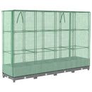 højbed med drivhusovertræk 160x40x123 cm rattan-look