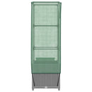 højbed med drivhusovertræk 40x40x139 cm rattan-look