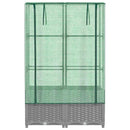 højbed med drivhusovertræk 80x40x138 cm rattan-look