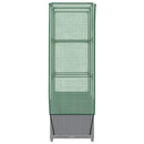 højbed med drivhusovertræk 80x40x138 cm rattan-look